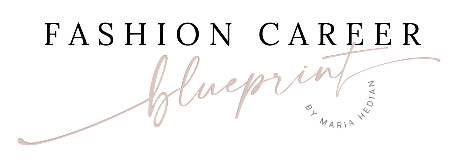 Fashion career blueprint logo by maria hedian